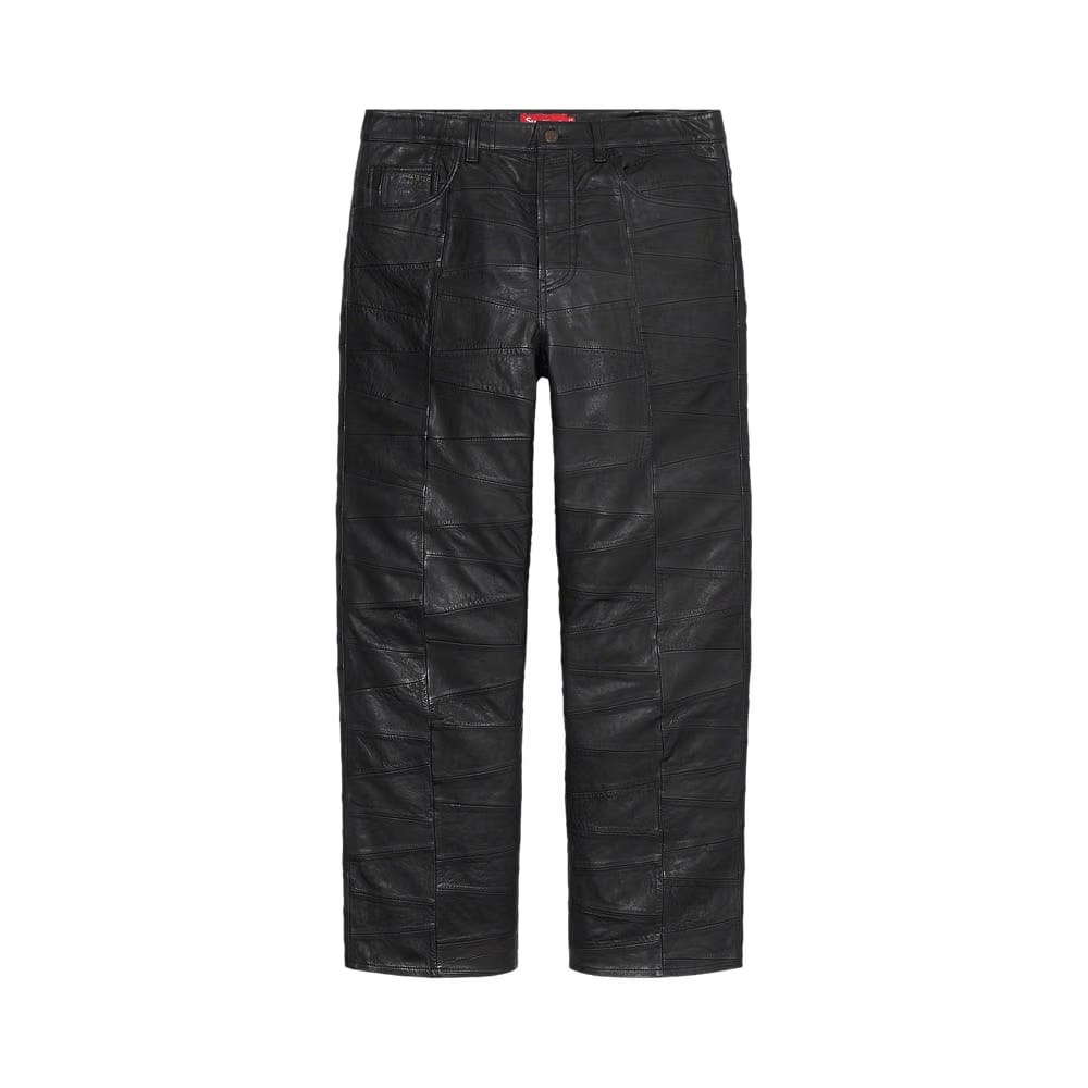 Supreme Patchwork Leather 5-Pocket Jean Black