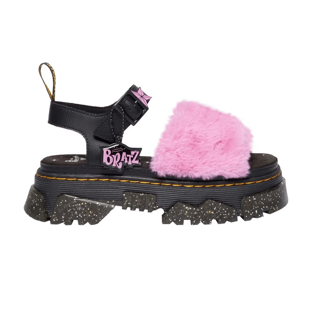 Dr. Martens Bratz x Wmns Mattison Strap Sandal 'Black Pink Fur'