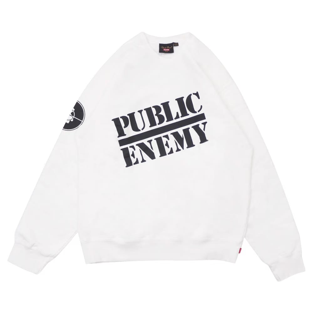 Supreme x Undercover x Public Enemy Crewneck Sweatshirt White