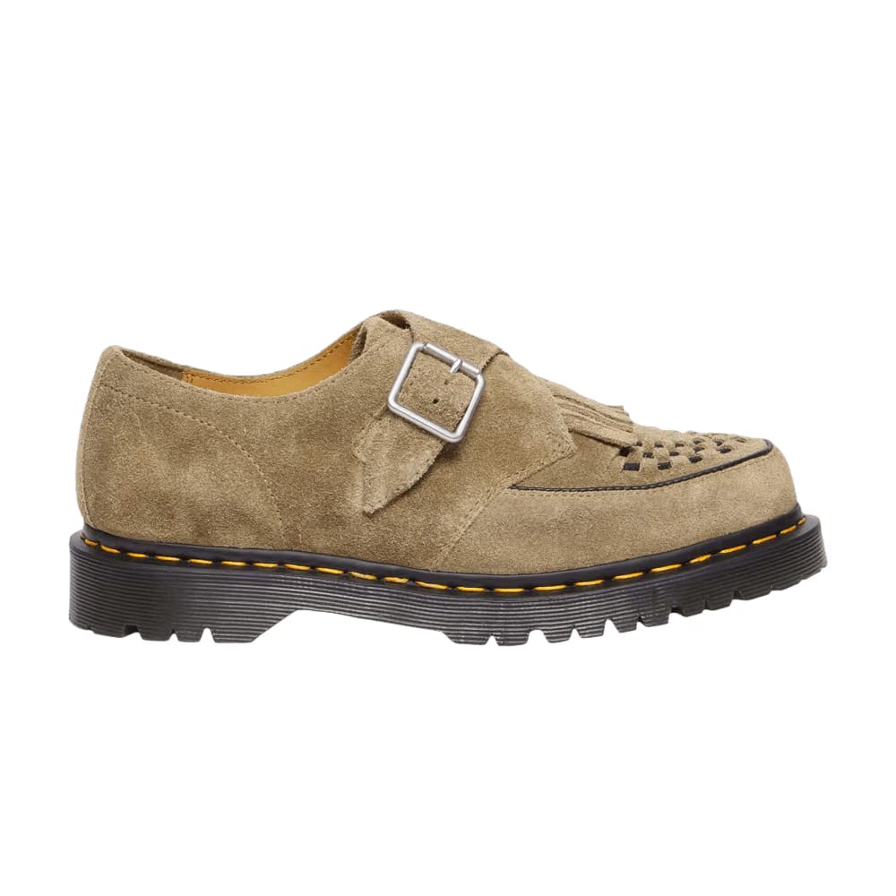 Dr. Martens Ramsey Suede Kiltie Buckle Creepers Savannah Tan