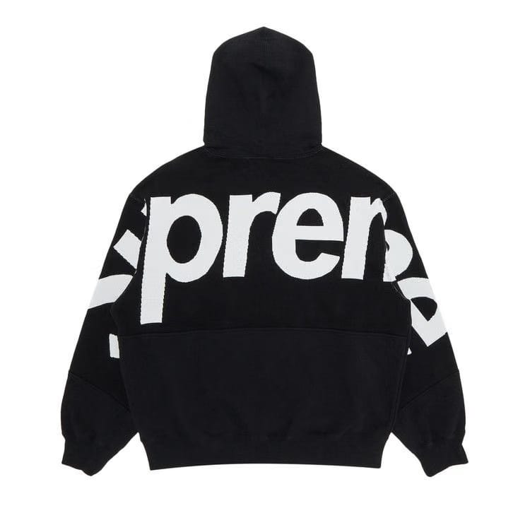 Supreme Big Logo Jacquard Hoodie Black