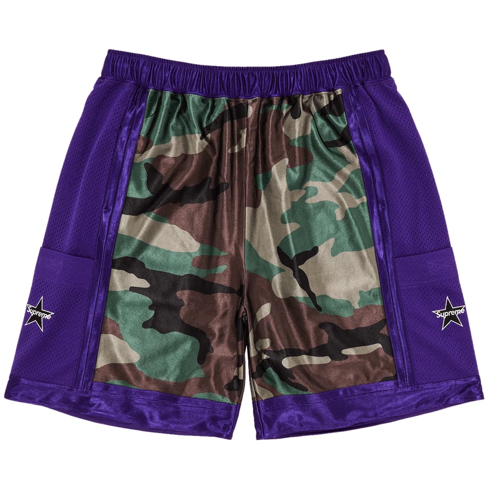 Supreme Side Pocket Basketball Shorts Woodland Camo