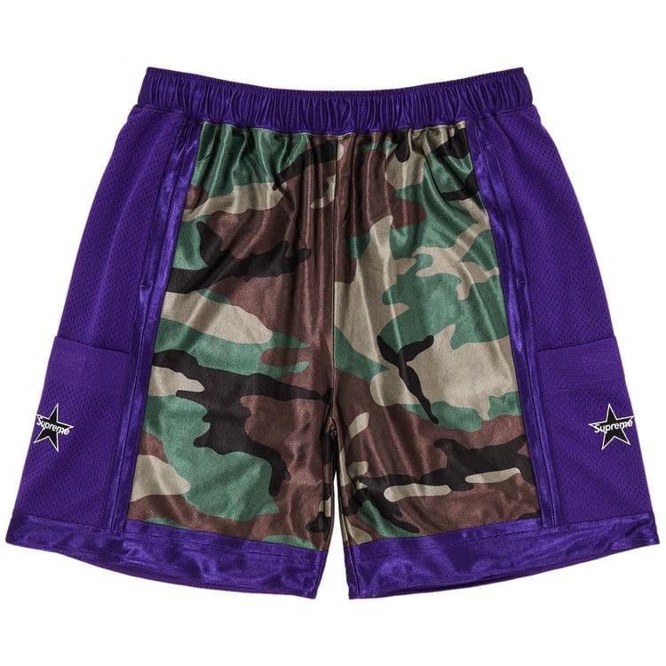 Supreme Side Pocket Basketball Shorts Woodland Camo