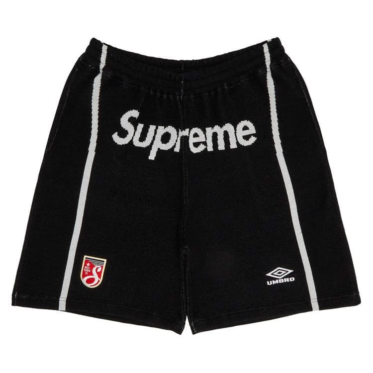 Supreme x Umbro Knit Soccer Shorts Black