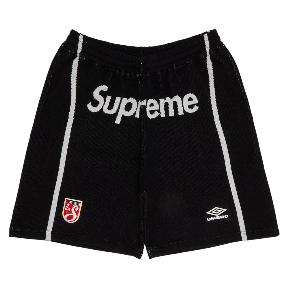Supreme x Umbro Knit Soccer Shorts Black