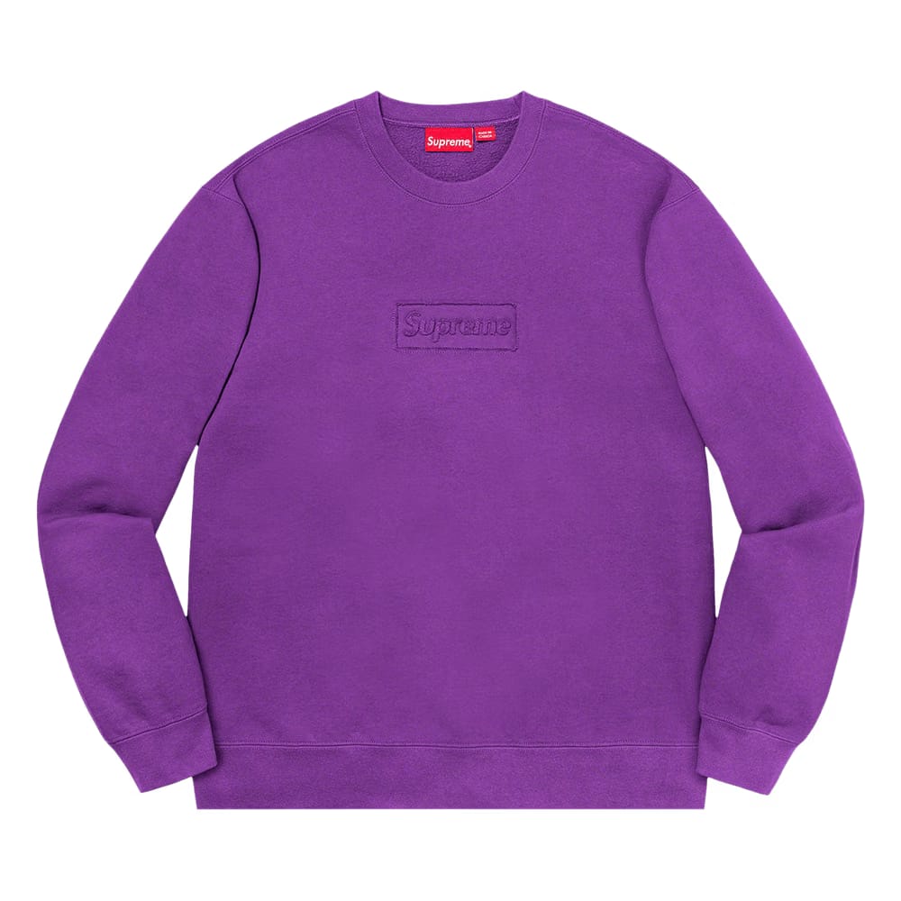 Supreme Cutout Logo Crewneck Violet