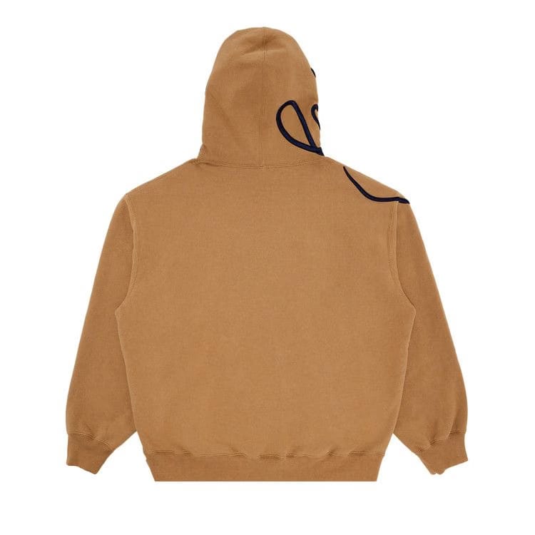 Supreme Shoulder Script Hoodie Light Tan
