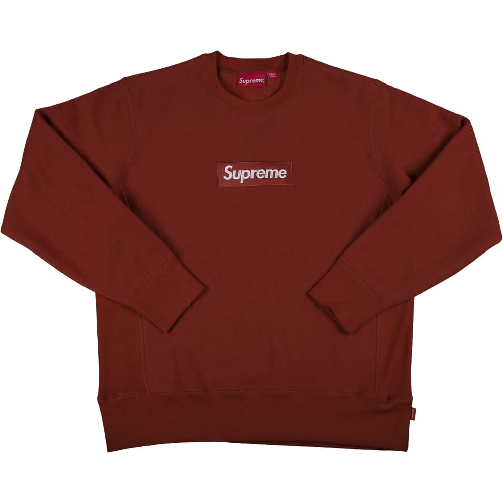 Supreme Box Logo Crewneck Sweatshirt Rust