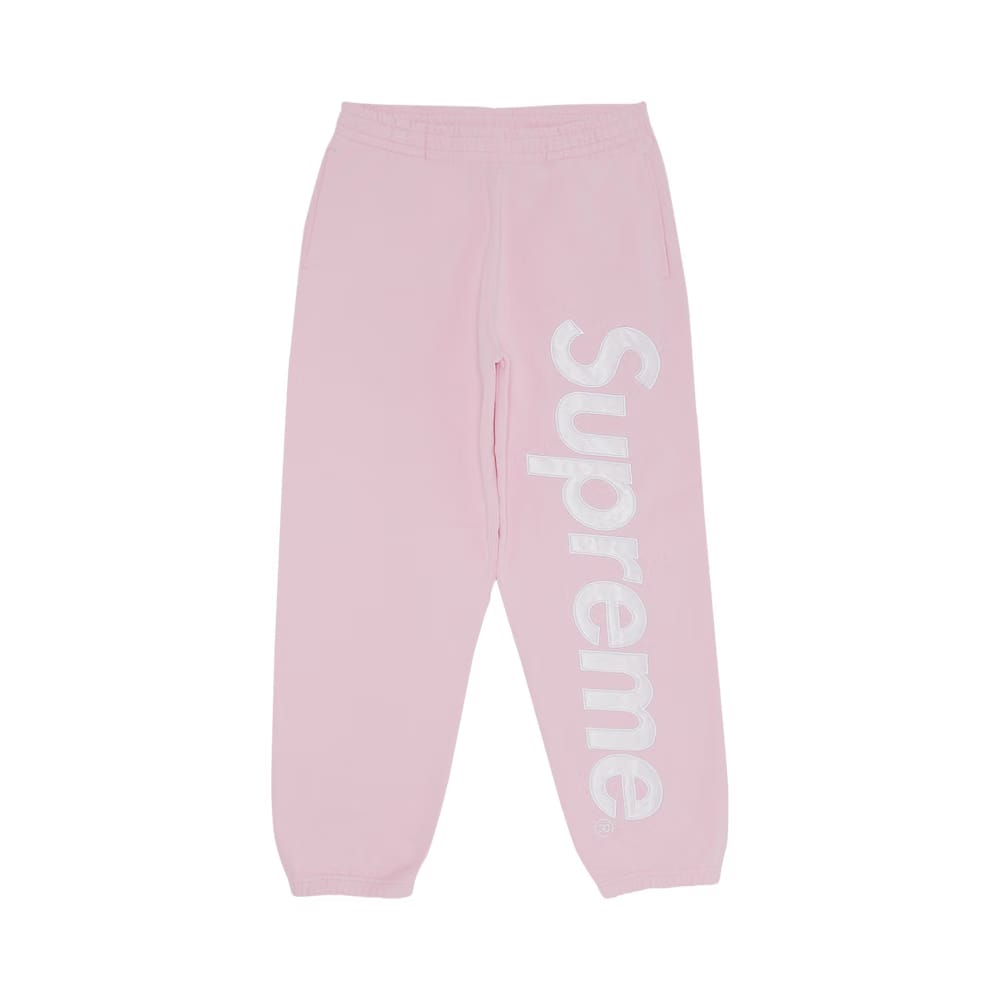 Supreme Satin Appliqué Sweatpant Light Pink