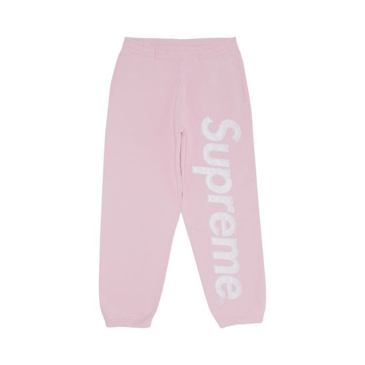 Supreme Satin Appliqué Sweatpant Light Pink
