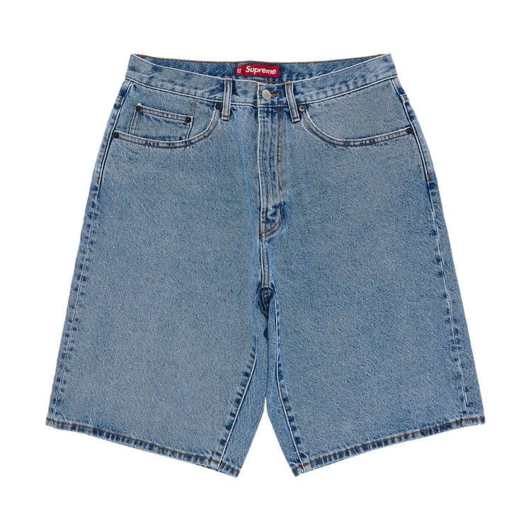 Supreme Baggy Denim Shorts Washed Indigo