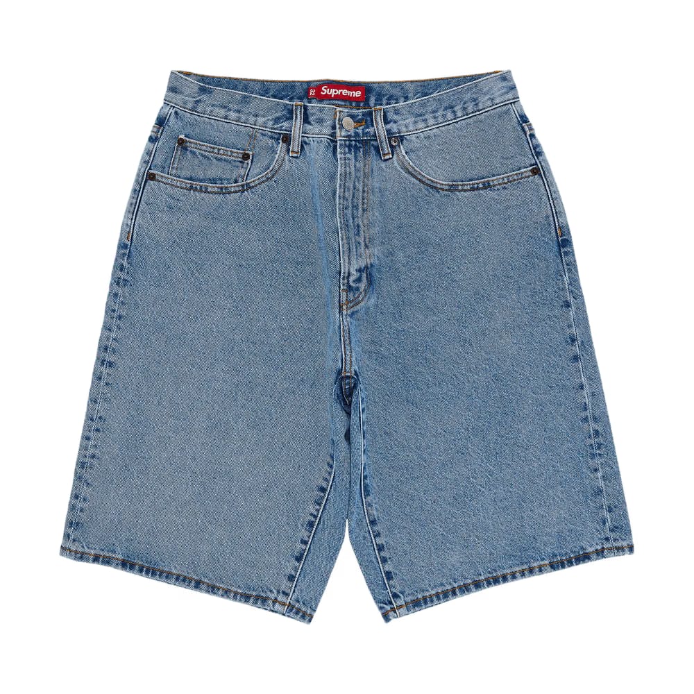 Supreme Baggy Denim Shorts Washed Indigo