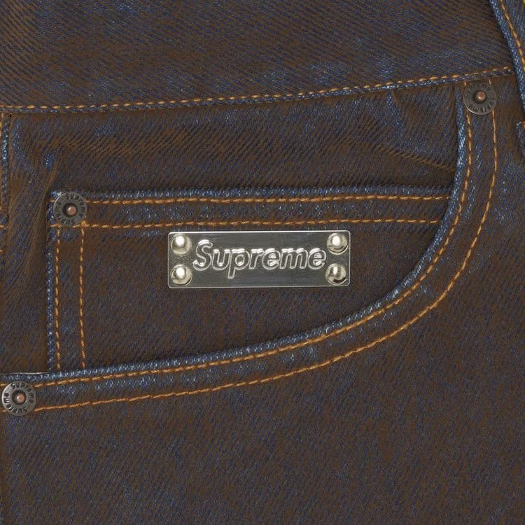 Supreme Flocked Regular Jean Gold