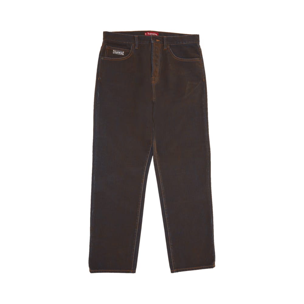 Supreme Flocked Regular Jean Gold