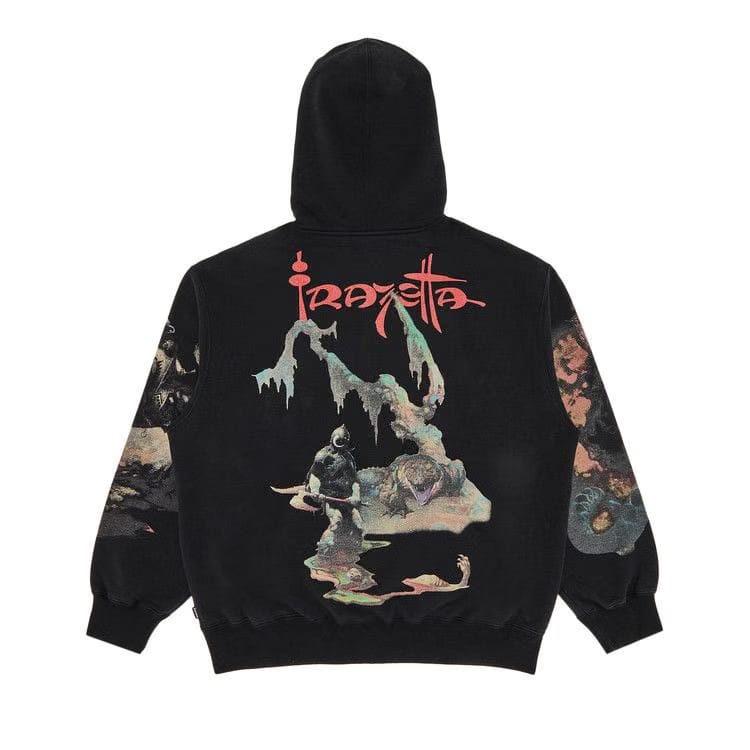 Supreme x Frank Frazetta Zip Up Hoodie Black