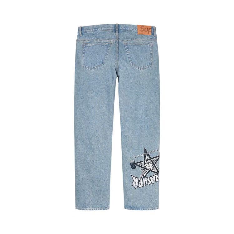 Supreme x Thrasher Regular Jean Washed Blue