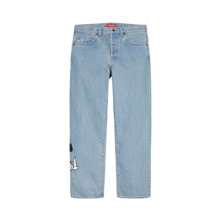 Supreme x Thrasher Regular Jean Washed Blue
