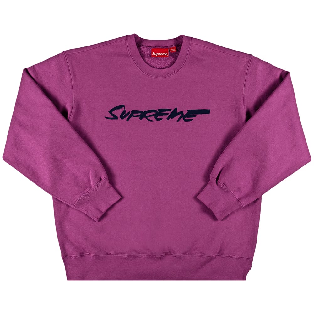 Supreme Futura Logo Crewneck Bright Purple