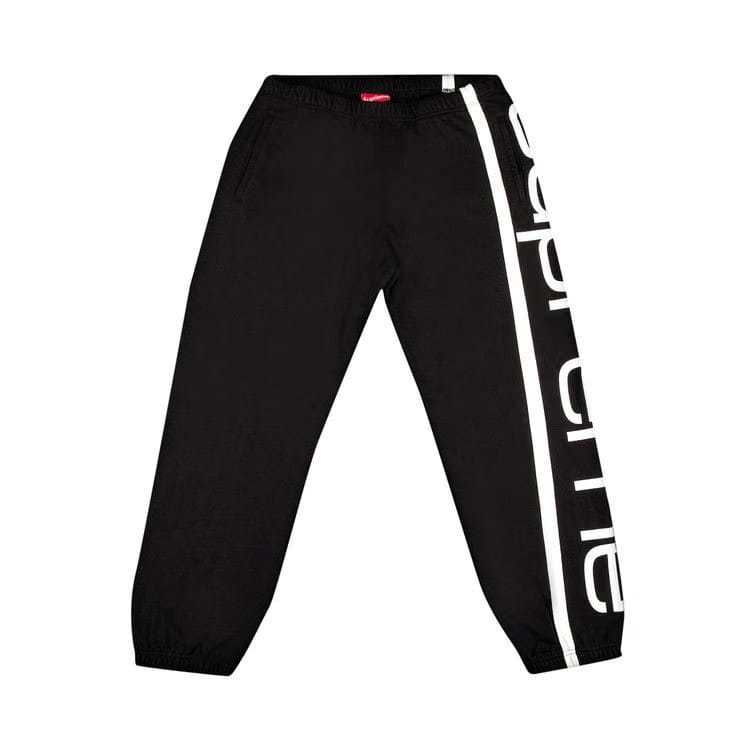 Supreme Big Logo Paneled Sweatpant Black
