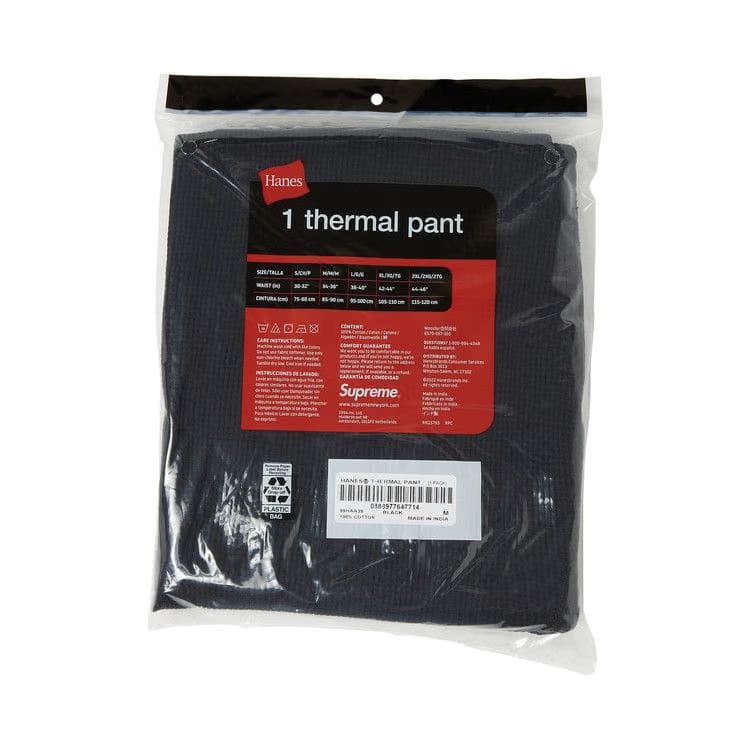 Supreme x Hanes Thermal Pant (1 Pack) Black