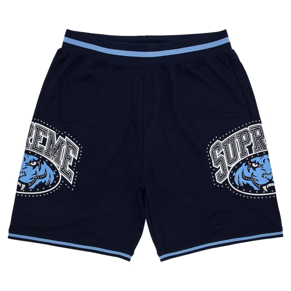 Supreme Studded Basketball Shorts Navy