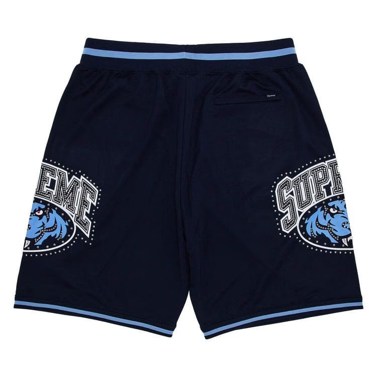 Supreme Studded Basketball Shorts Navy