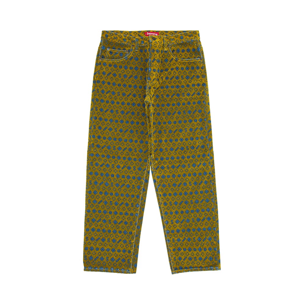 Supreme Flocked Loose Fit Jean Mustard