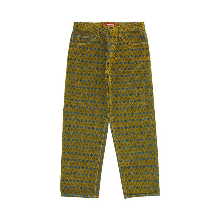 Supreme Flocked Loose Fit Jean Mustard