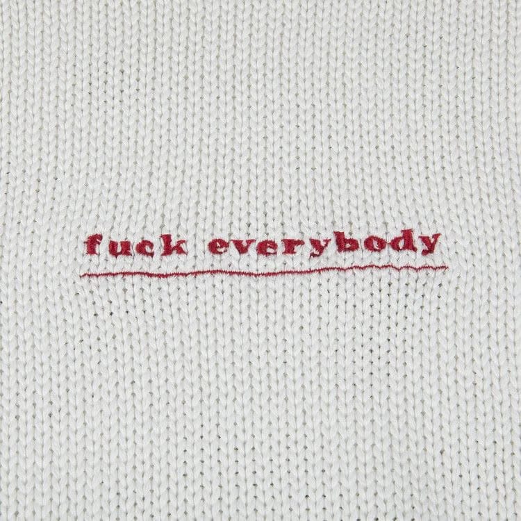 Supreme Fuck Everybody Sweater White
