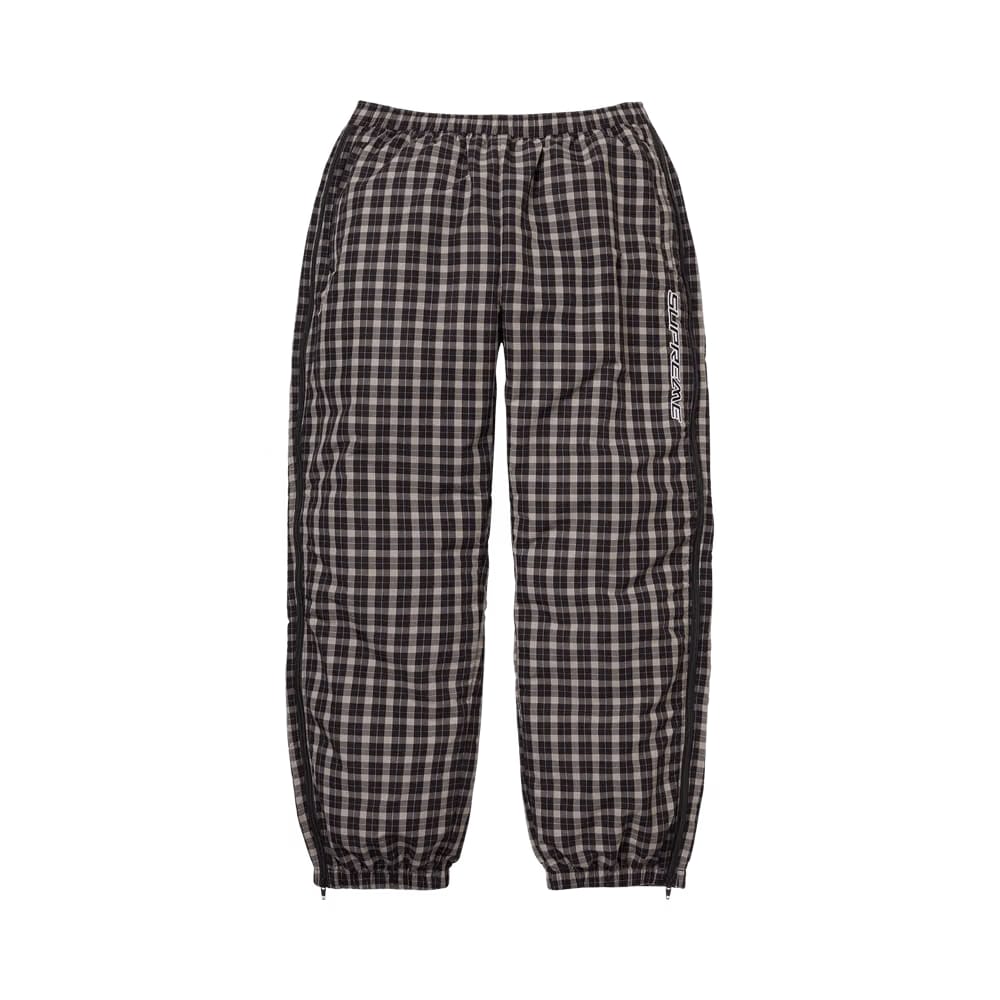 Supreme Plaid Warm Up Pant Black