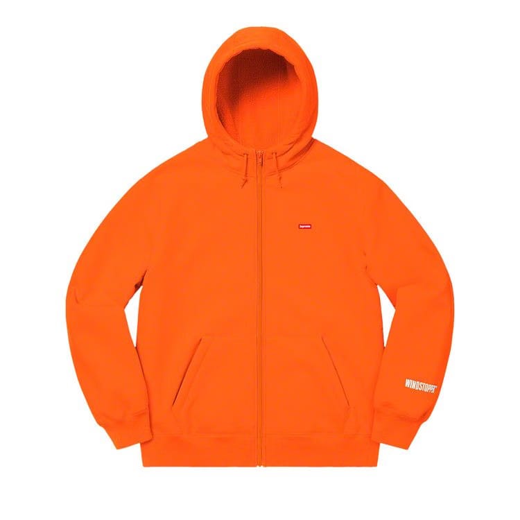 Supreme x WINDSTOPPER Zip Up Hoodie Orange
