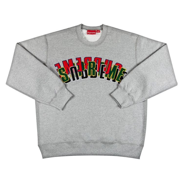Supreme Stacked Crewneck Heather Grey