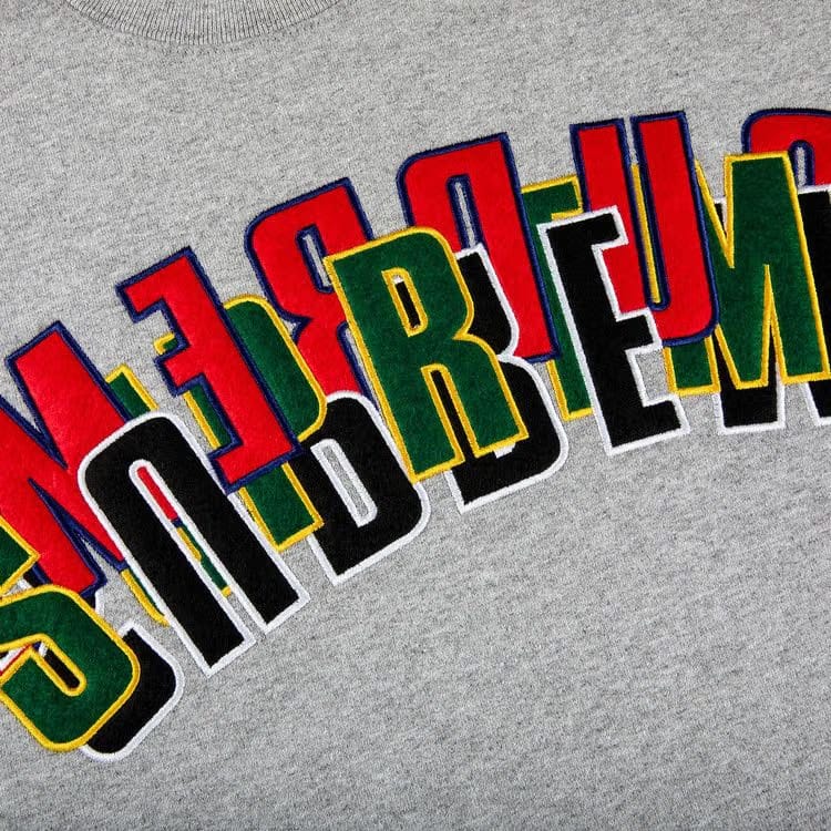 Supreme Stacked Crewneck Heather Grey