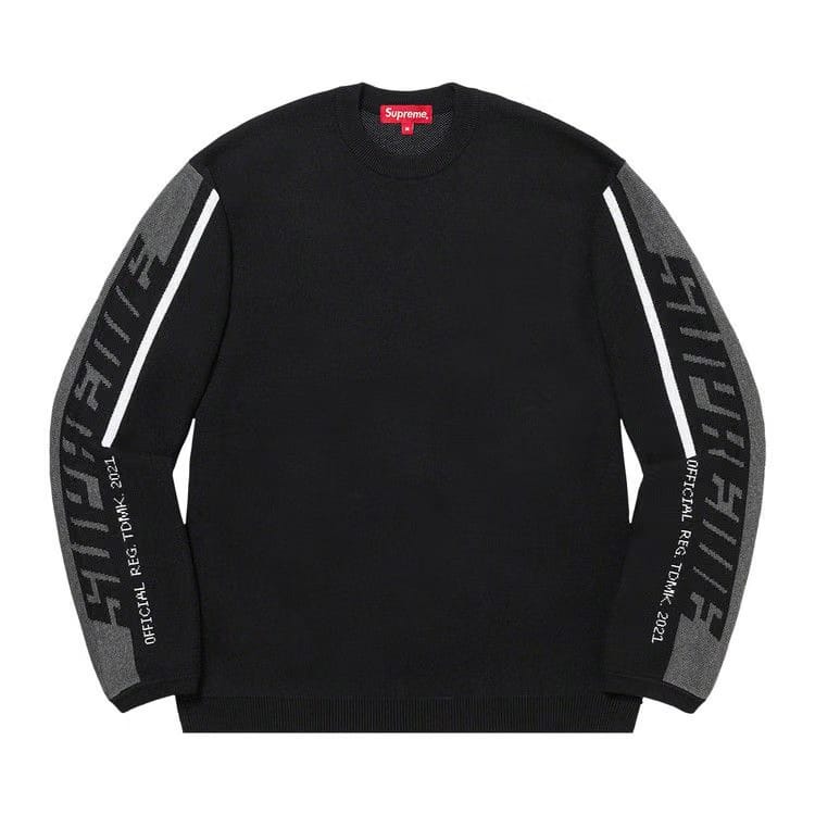 Supreme Sleeve Stripe Sweater Black