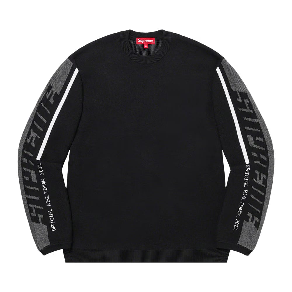 Supreme Sleeve Stripe Sweater Black