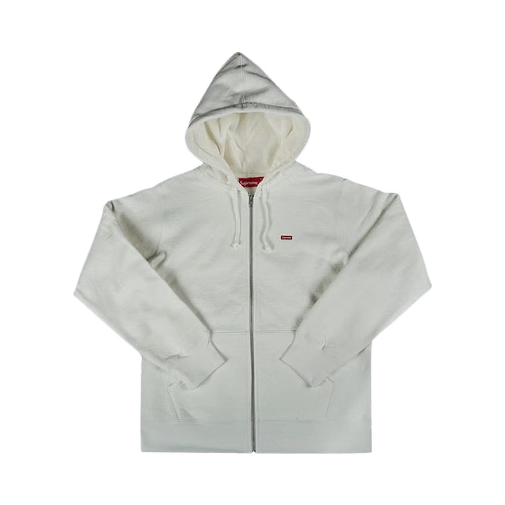 Supreme Small Box Zip Up Sweatshirt White