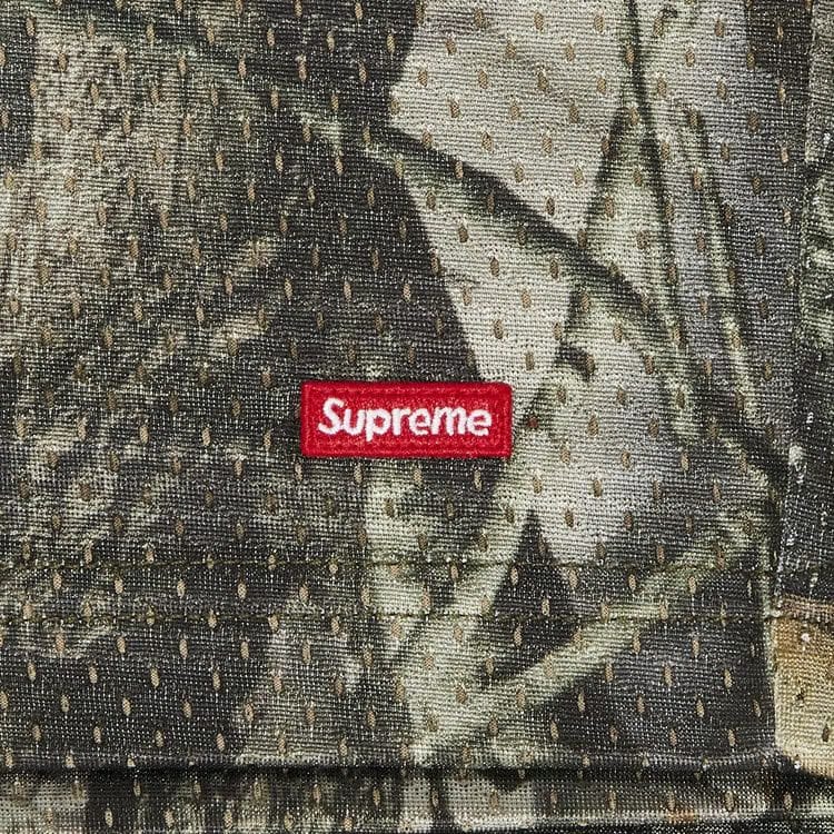 Supreme Small Box Baggy Mesh Shorts Realtree Hardwoods Camo