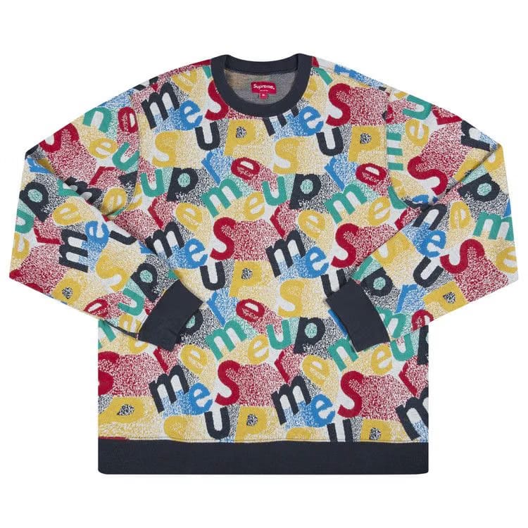 Supreme Scatter Text Crewneck Navy