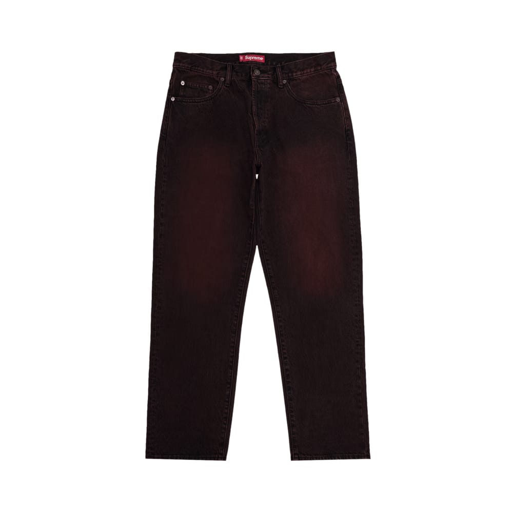 Supreme Regular Jean Overdyed Red