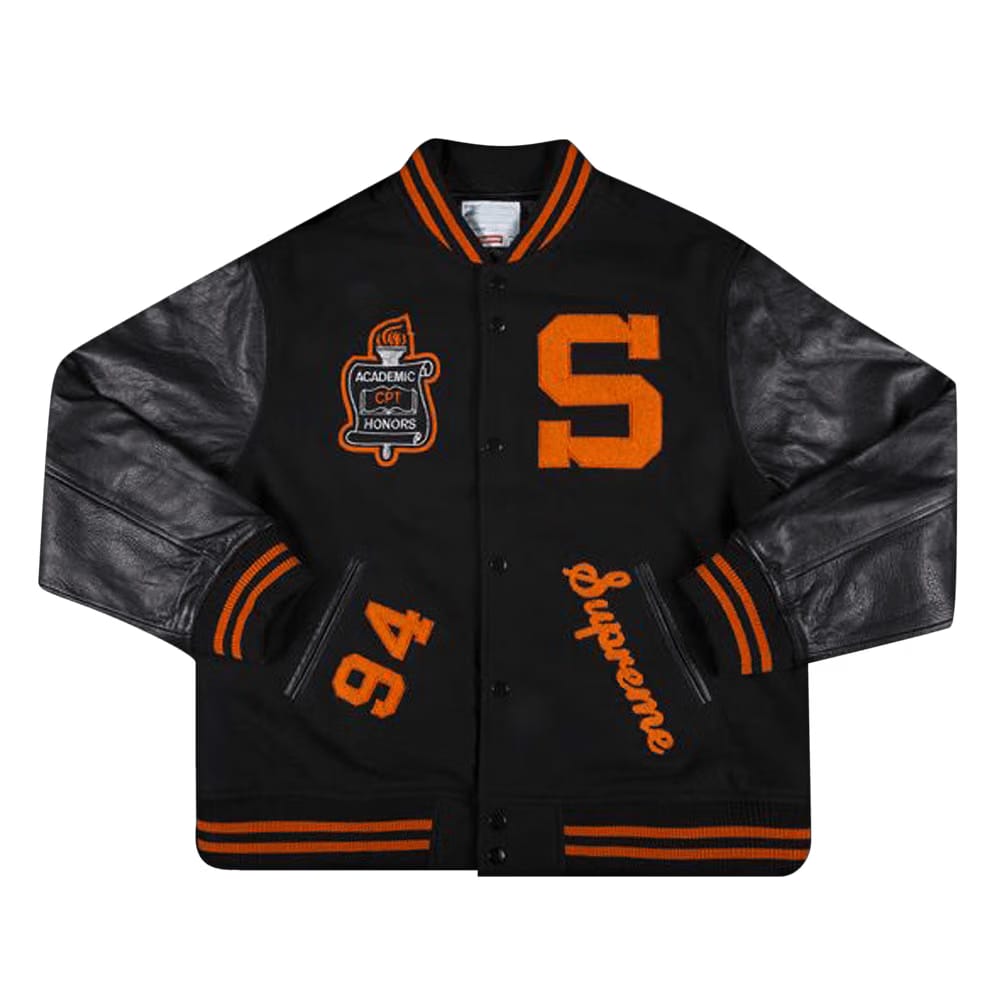 Supreme Team Varsity Jacket Black