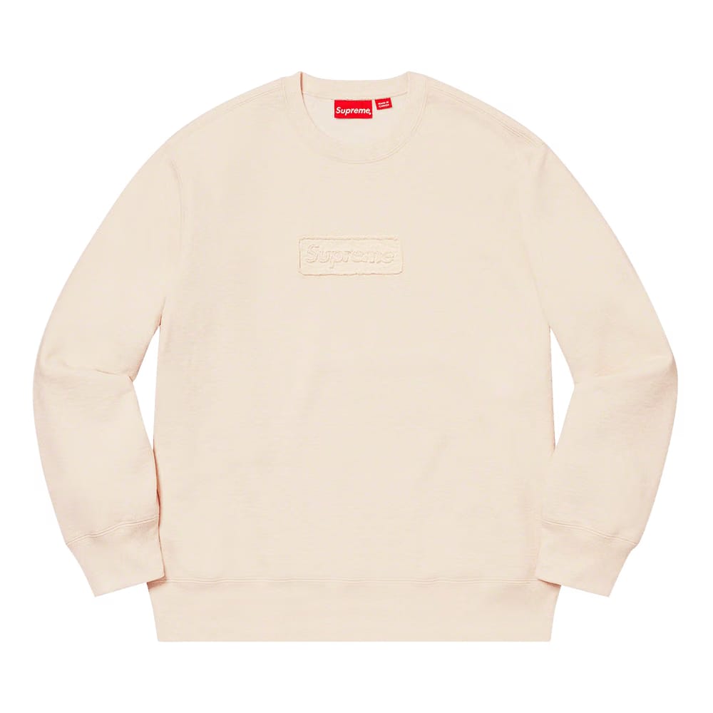 Supreme Cutout Logo Crewneck Natural