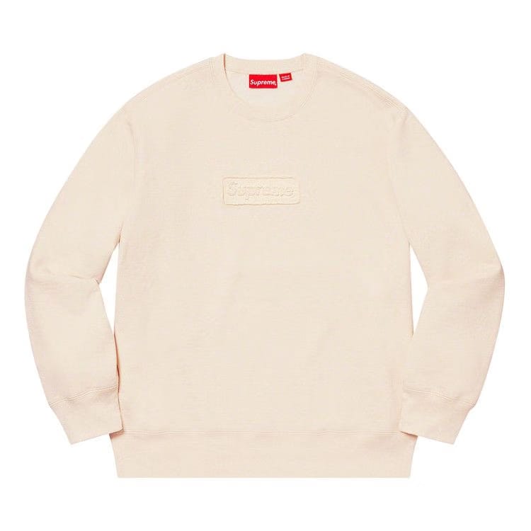 Supreme Cutout Logo Crewneck Natural