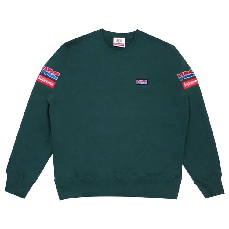 Supreme x Honda Fox Racing Crewneck Dark Green