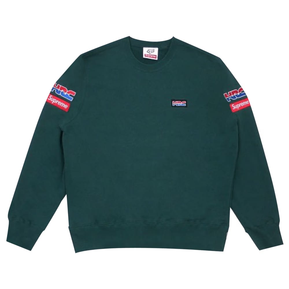 Supreme x Honda Fox Racing Crewneck Dark Green