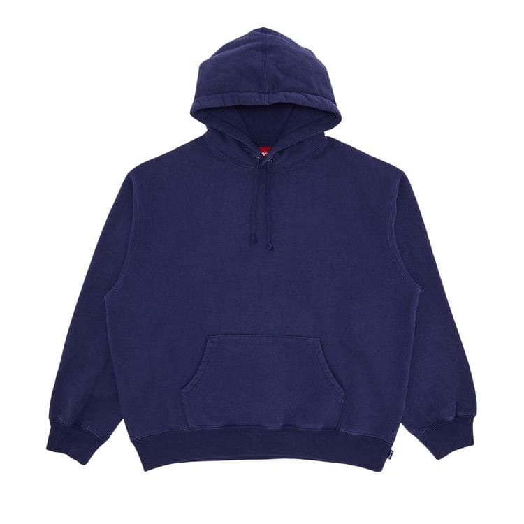 Supreme Frayed Hoodie Washed Navy