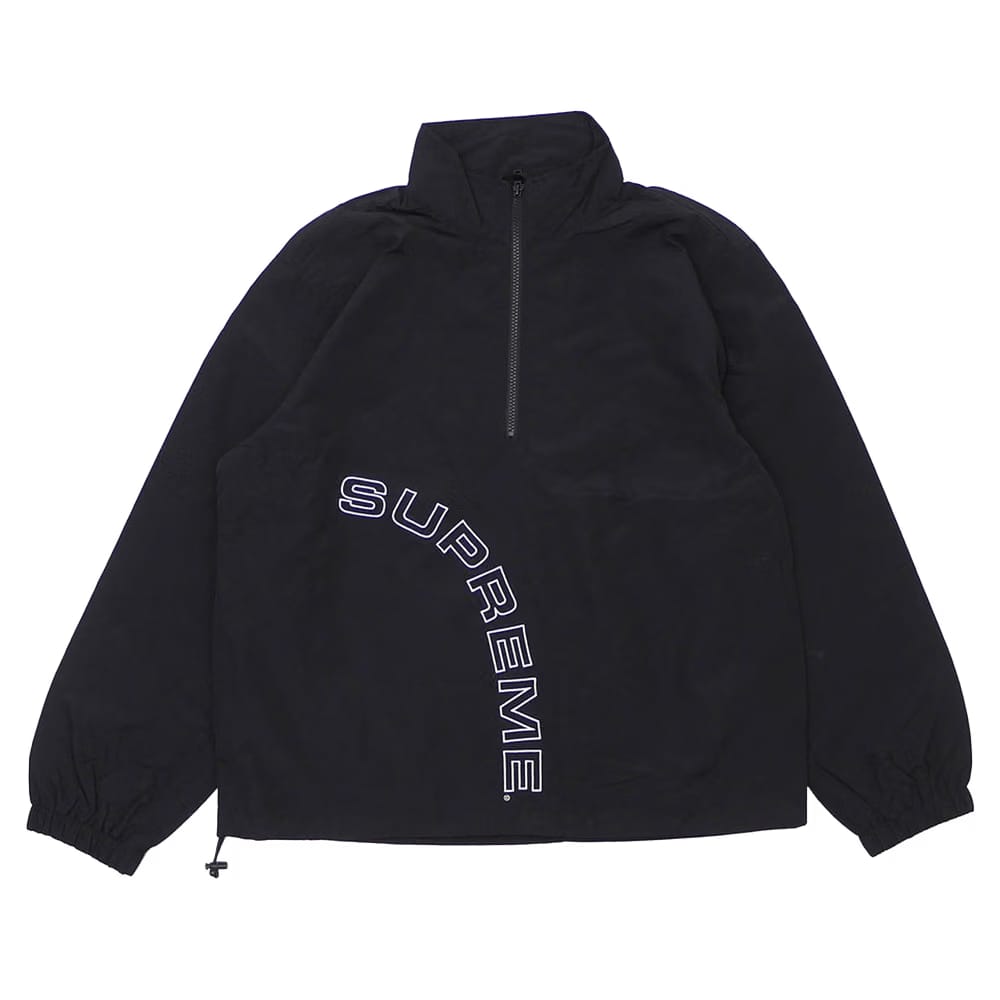 Supreme Corner Arc Half Zip Pullover Black
