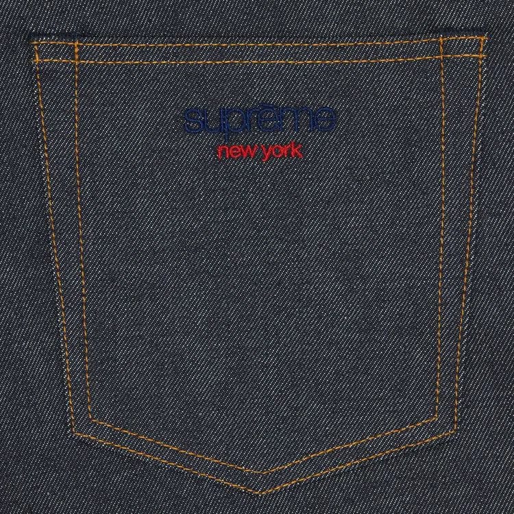 Supreme Rigid Baggy Selvedge Denim Shorts Rigid Indigo