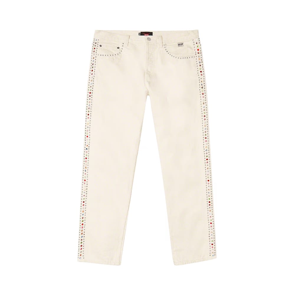 Supreme x B.B. Simon Studded Regular Jean Natural