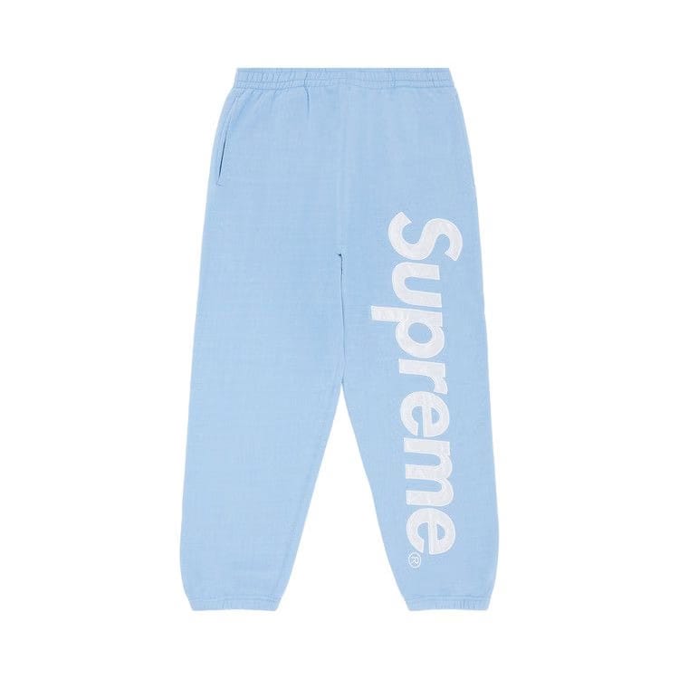 Supreme Satin Appliqué Sweatpant Light Blue