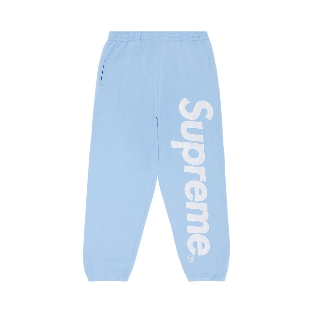 Supreme Satin Appliqué Sweatpant Light Blue